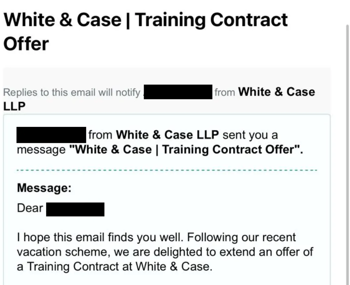 White & Case TC offer (anonymous client)